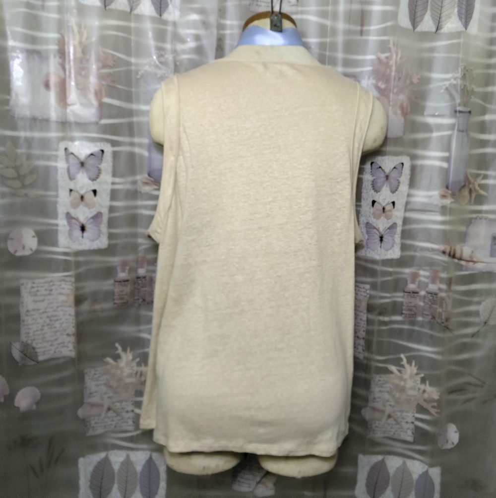 Sundance Sleeveless Cream Floral Medallion Embroidery Linen Tank Top XL - Picture 11 of 14